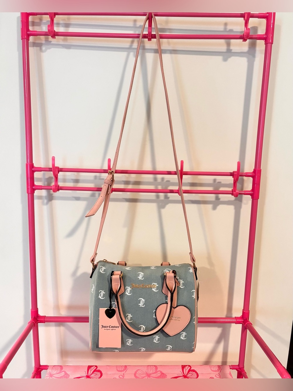 Juicy Couture Monogram Barrel Satchel Crossbody NWT 💕